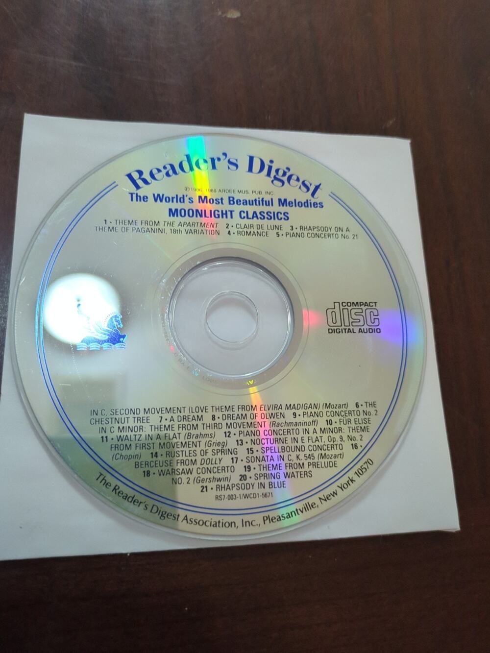 Moonlight Classics CD Readers Digest disc only
